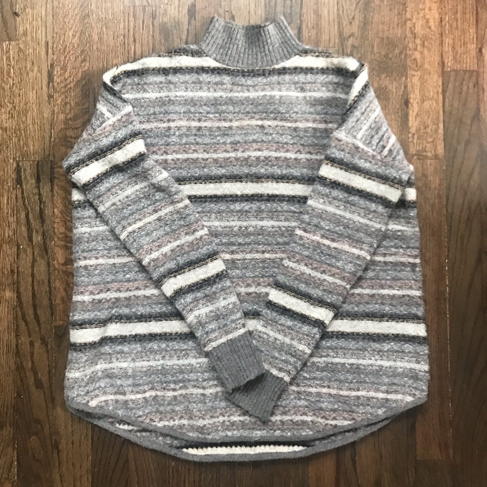 Gray Turtleneck Sweater